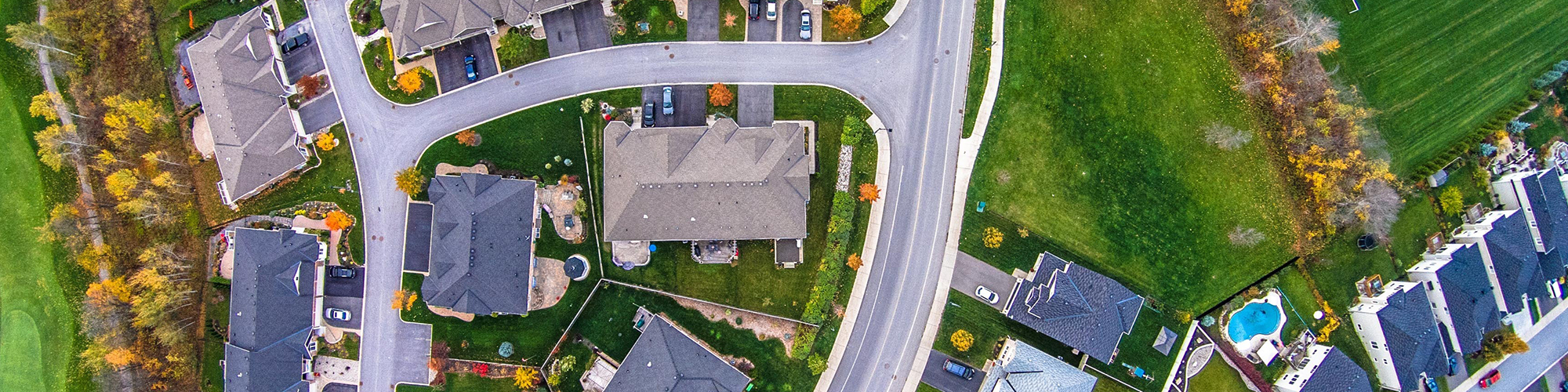 Aerial Photography of Homes and Streets